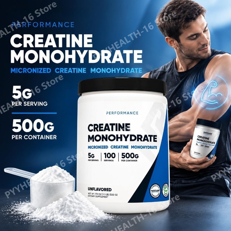 Nutrition Fitness Supplements - Kreatin-Monohydrat-Pulver 500g, Mikronisiertes Kreatin-Nahrungsergänzungsmittel, 5g pro